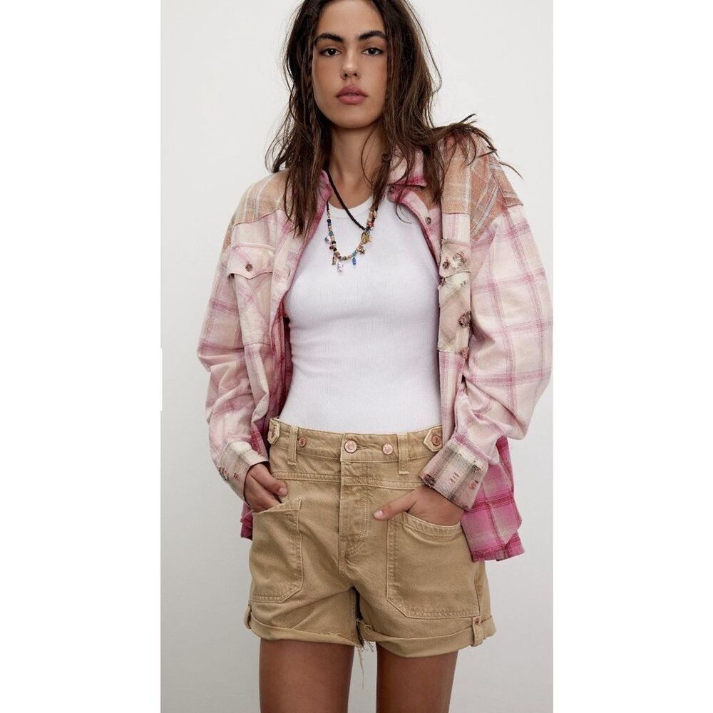 Free People Vintage Mixed Flannel